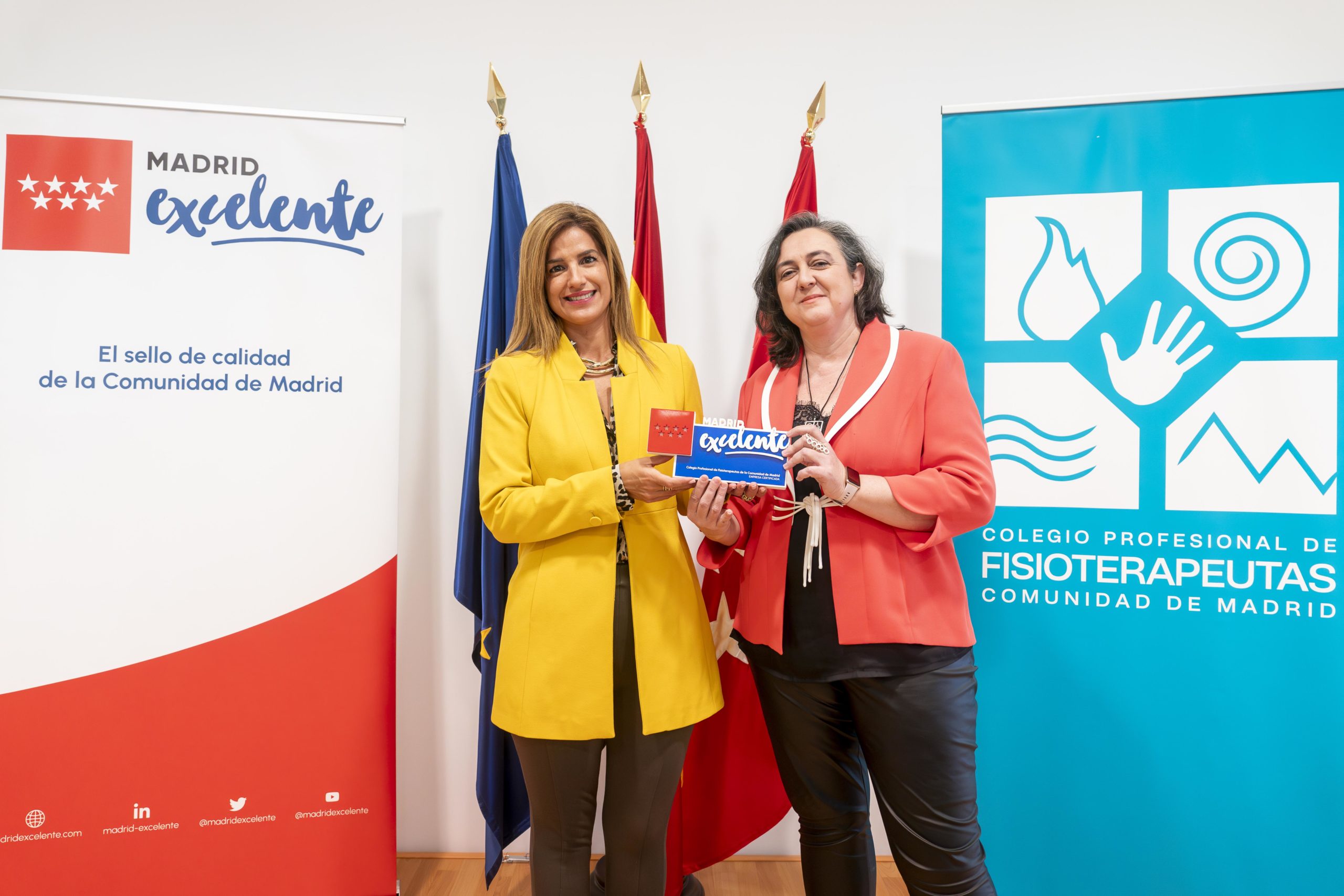 El Colegio Profesional de Fisioterapeutas de Madrid revalida el sello “Madrid Excelente” por su gestión en el ámbito económico, social y ambiental