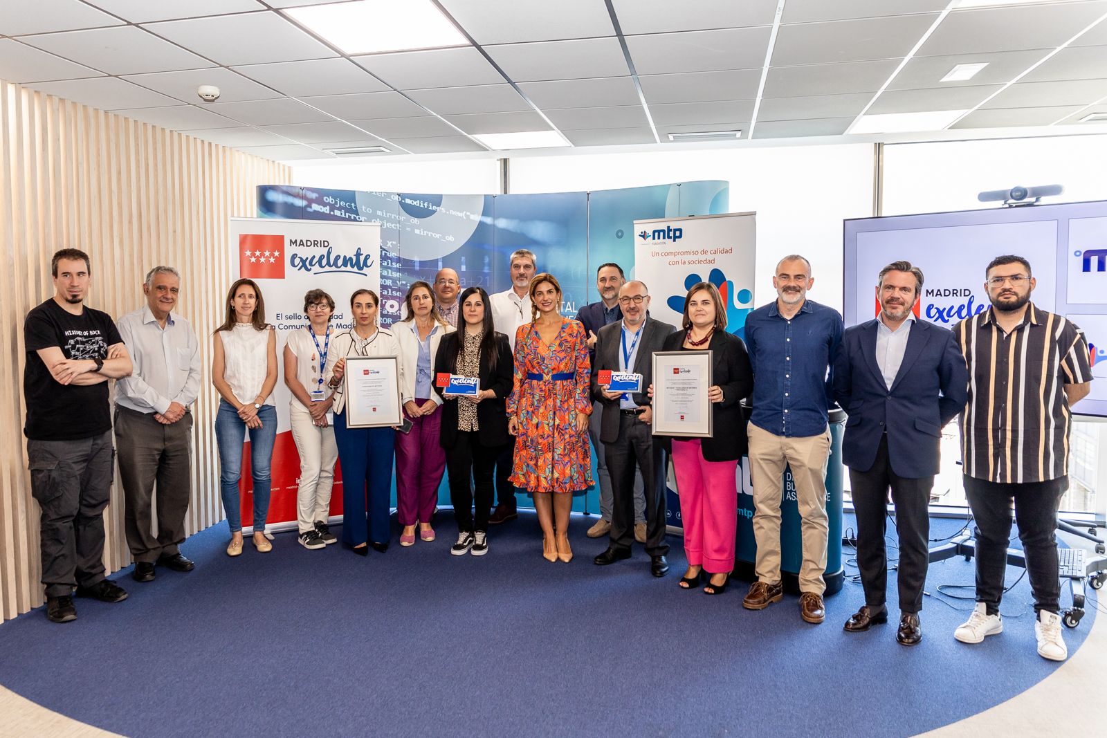 MTP y Fundación MTP reciben el sello Madrid Excelente como referentes en tecnología y formación para colectivos vulnerables