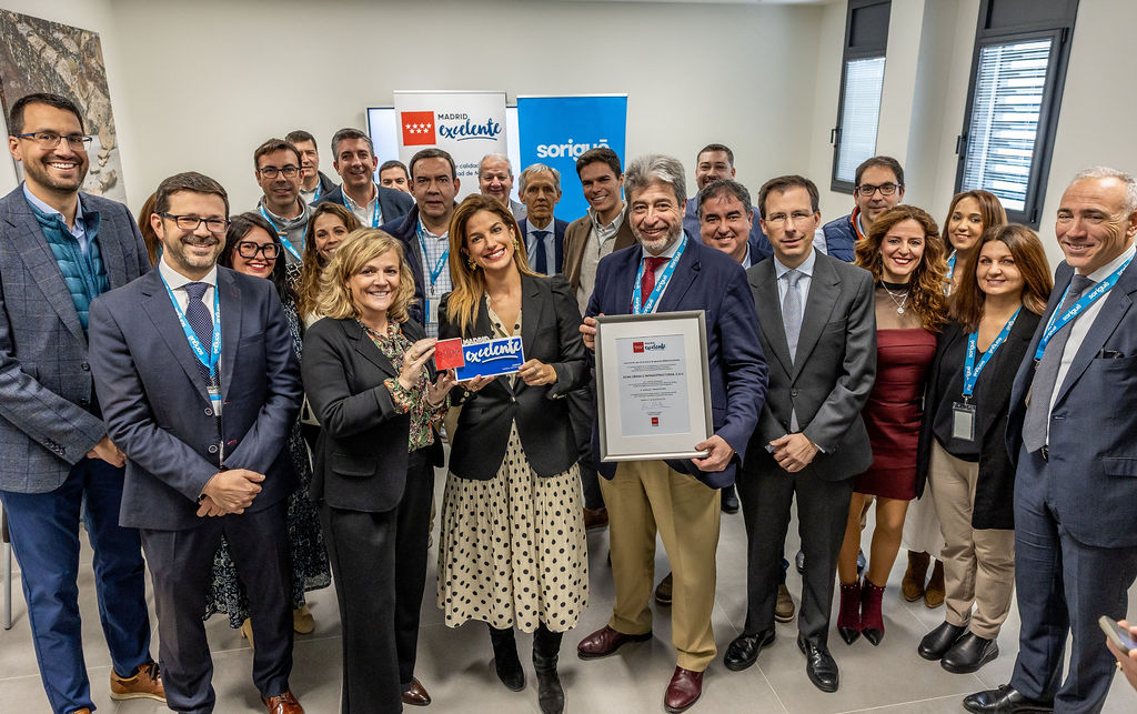 La Comunidad de Madrid otorga el sello de calidad Madrid Excelente a Sorigué que cumple 50 años en la región