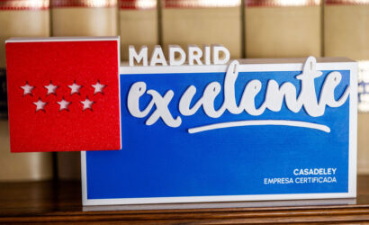 La Comunidad de Madrid otorga el sello Madrid Excelente a CASADELEY, el único despacho de abogados certificado de la región