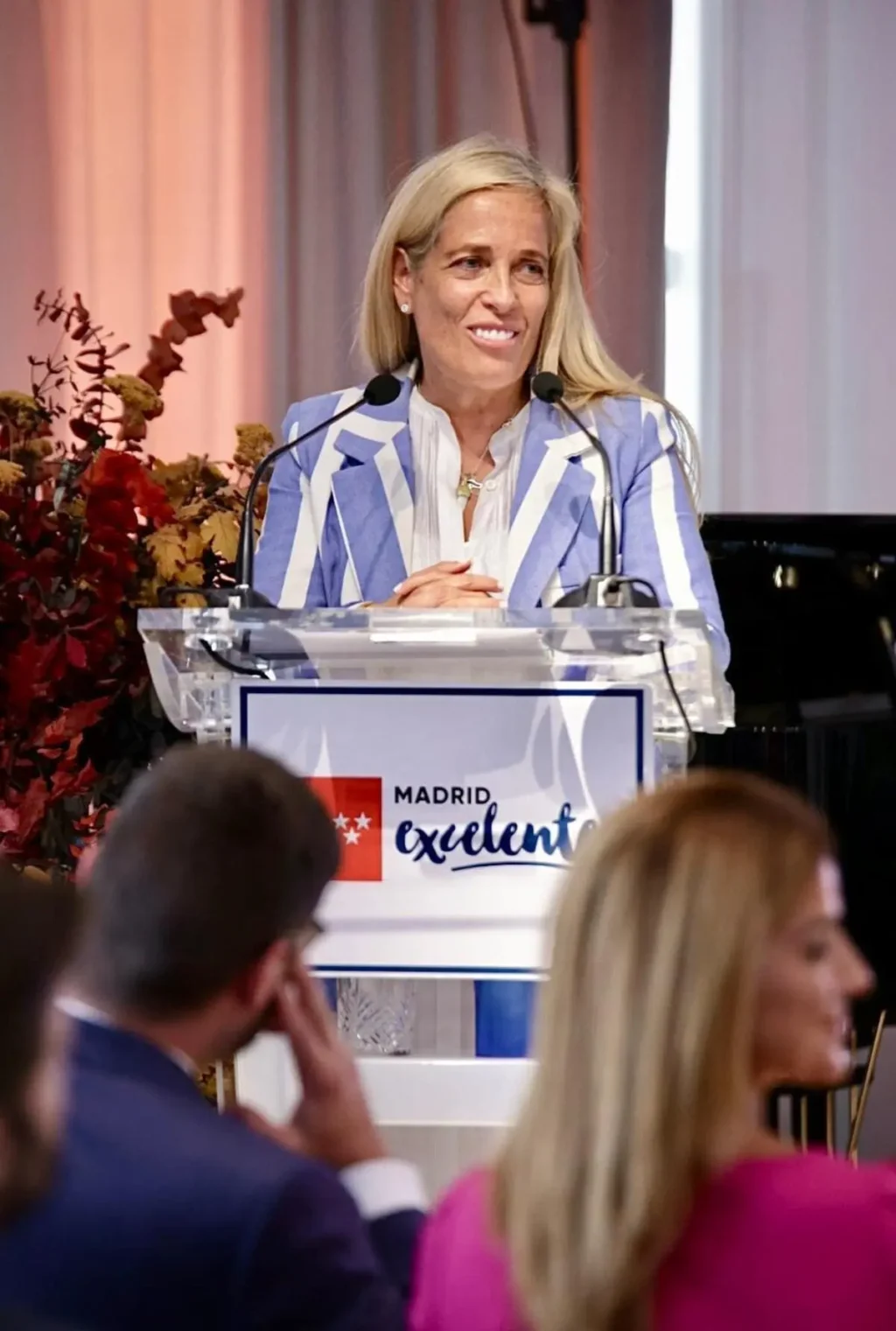 Rocío Albert, Consejera Economía y Hacienda Comunidad Madrid en un acto de Madrid Excelente