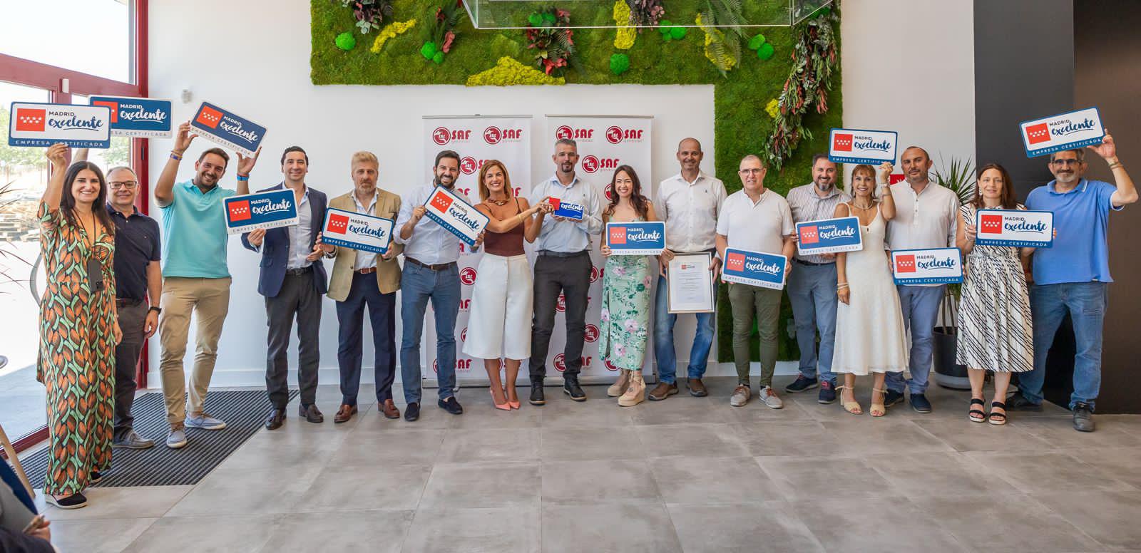 Arroyomolinos sitúa a su primera empresa SAF Góndolas con el sello de calidad Madrid Excelente