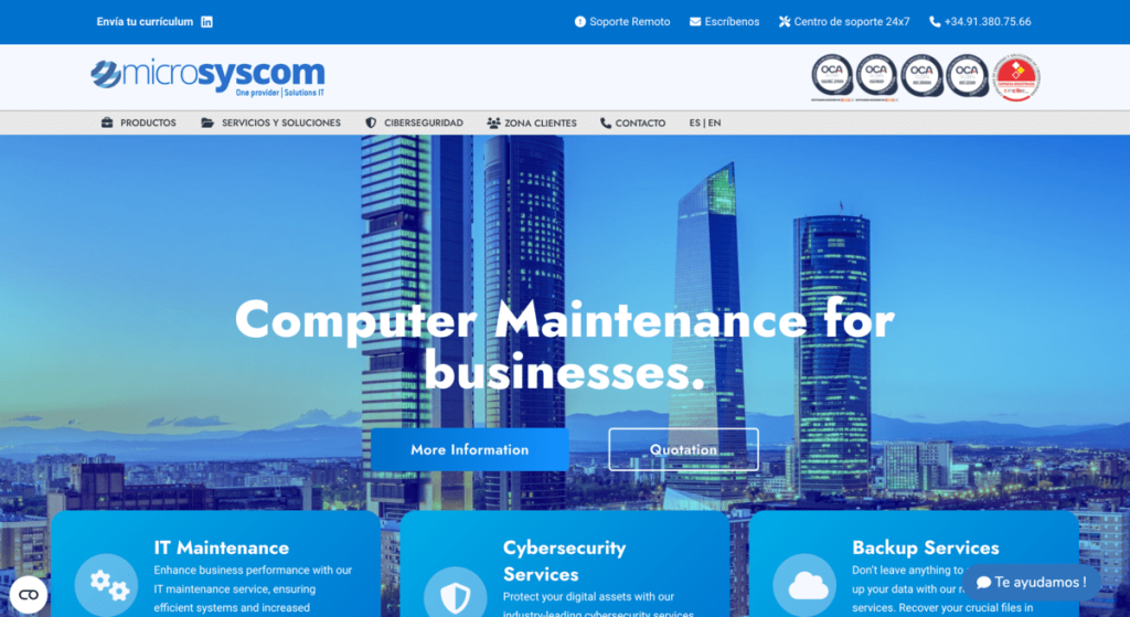 EMPRESA Microsyscom-MADRID-EXCELENTE